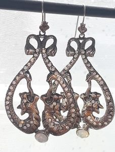 Temptation Double Serpant Earrings Sterling Silver